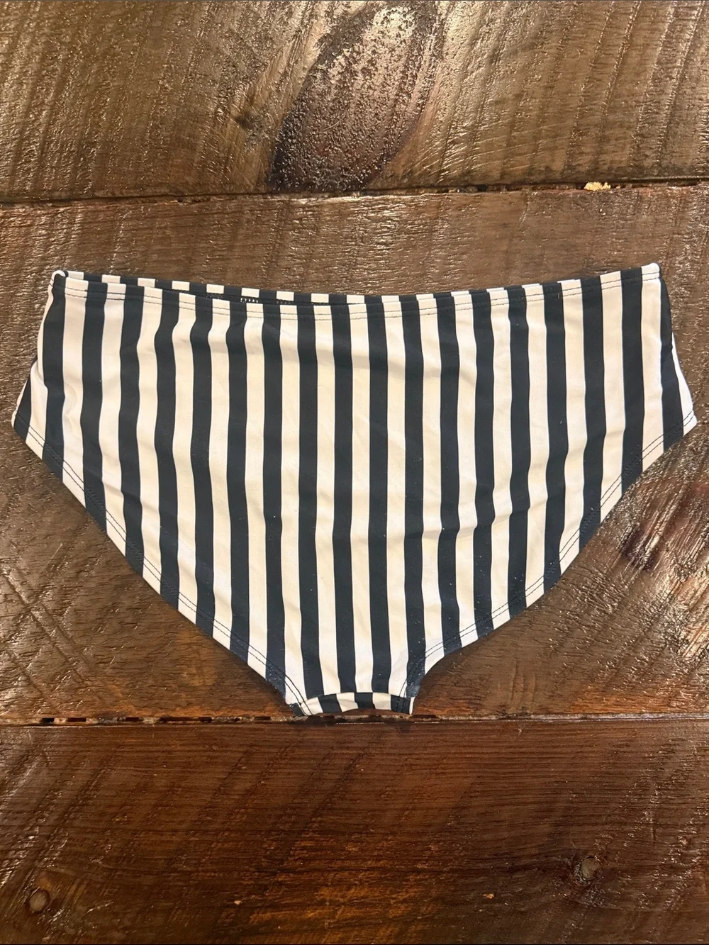 Old Navy Black and White Striped Girls Swim Bottoms